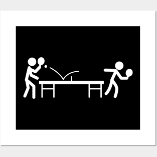 Ping Pong Table Tennis Stick Figures Pingpong Posters and Art